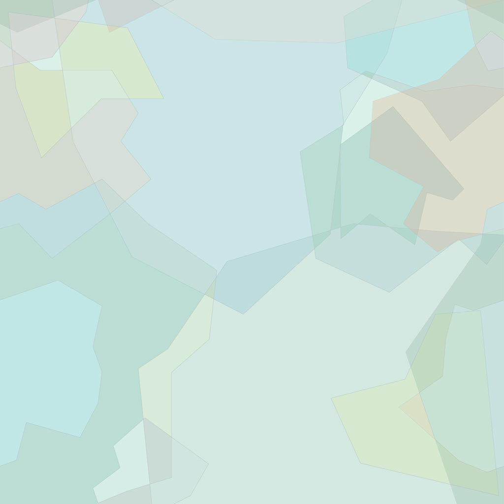 Mist Mosaic, peel and stick wallpaper, layered translucent shapes overlap in soft pastel tones, forming a modern mosaic