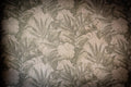 Vintage Palm wallpaper with weathered tropical leaves in taupe