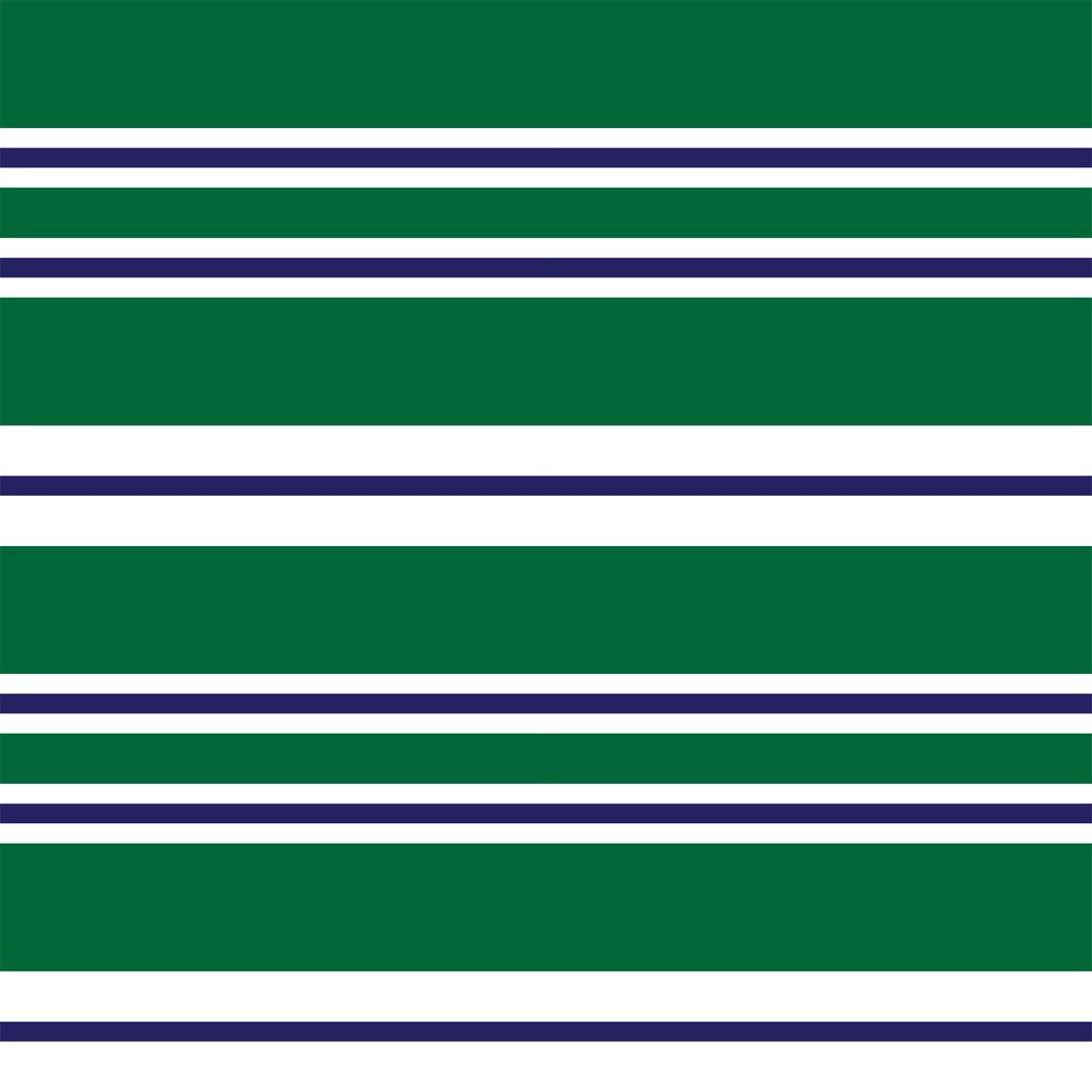Forest Bands, peel and stick wallpaper, bold horizontal stripes in deep forest green, navy, and soft gray create a strong