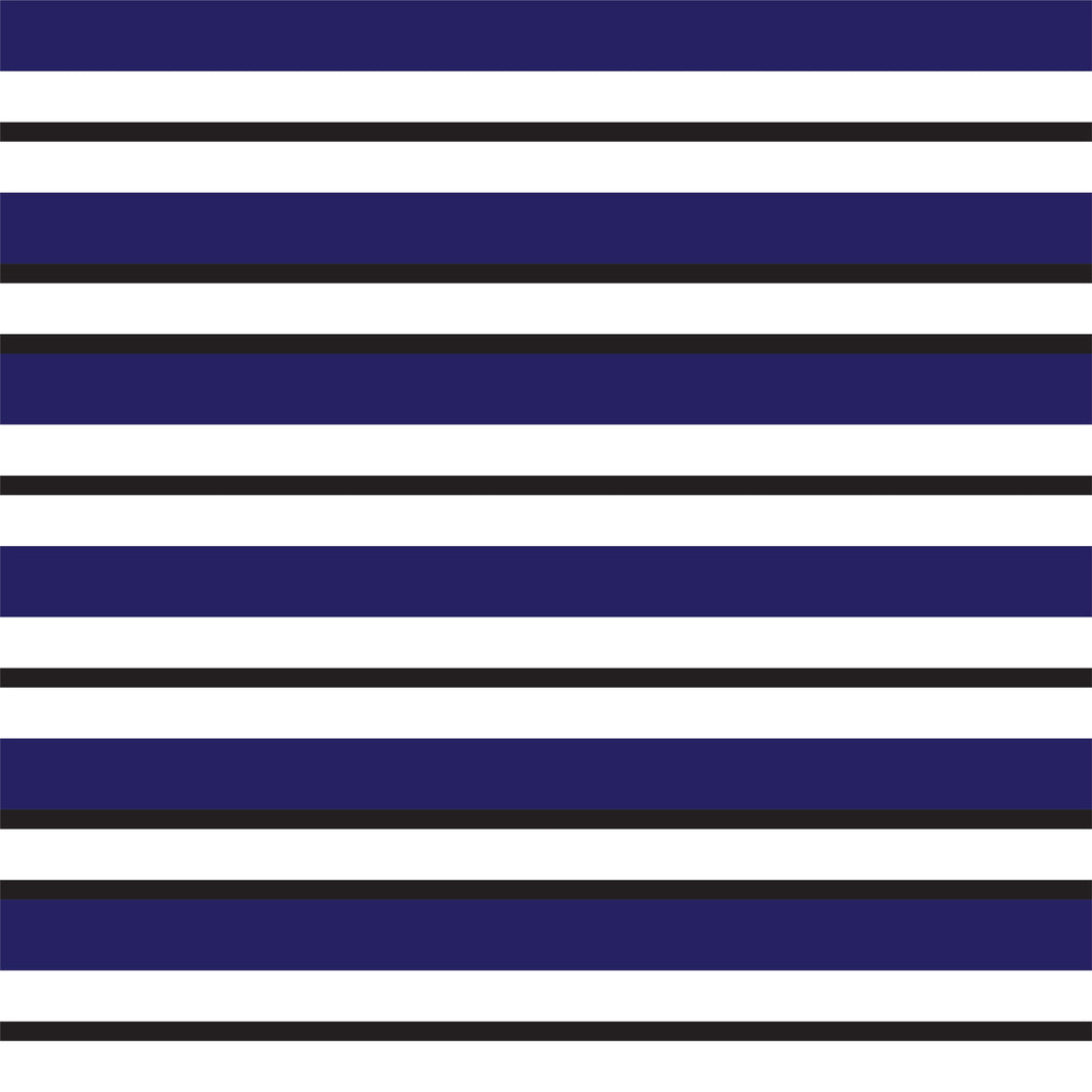 Indigo Lines, peel and stick wallpaper, structured horizontal striping blends deep indigo, charcoal, and soft gray tones