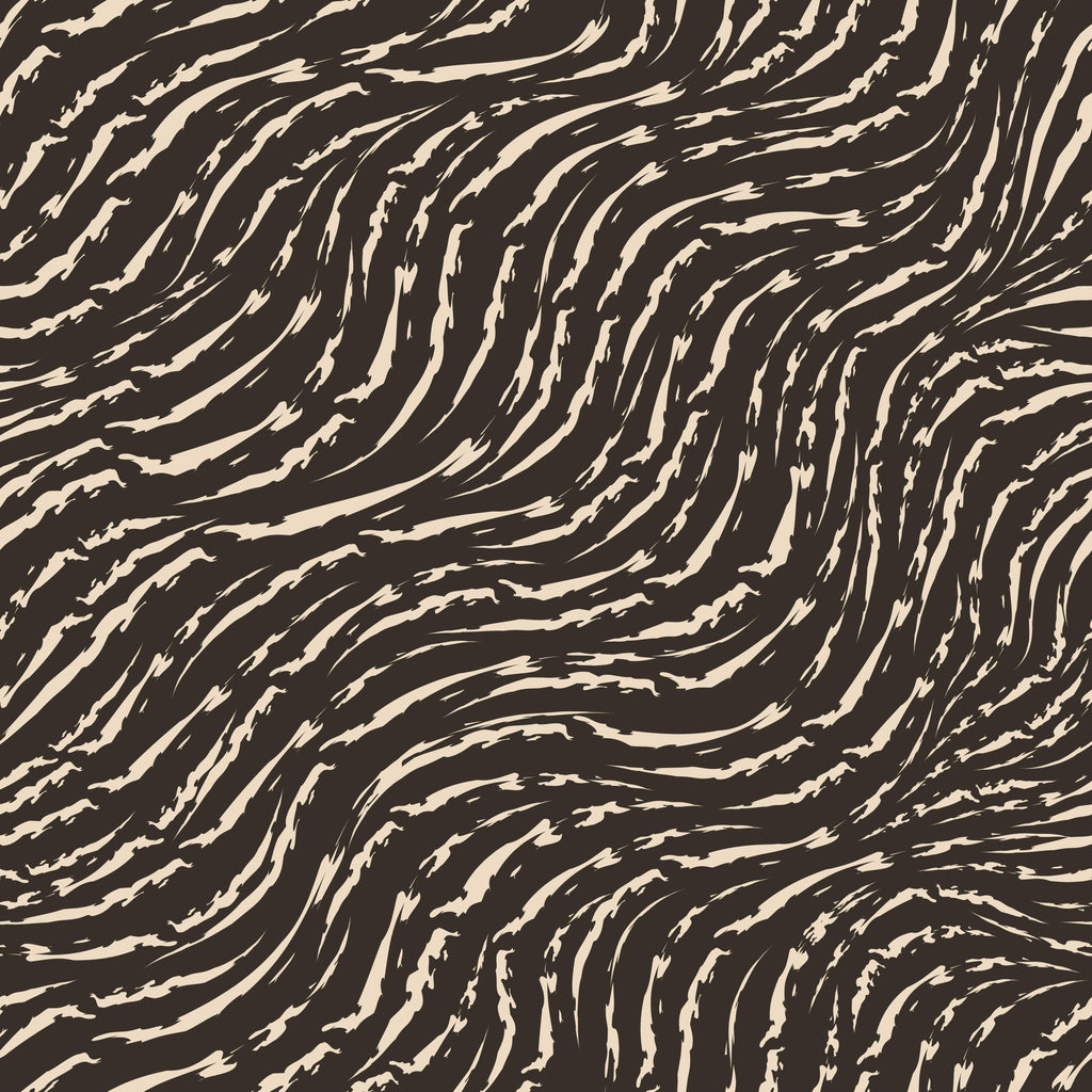 Earthen Currents, peel and stick wallpaper, flowing abstract wallpaper featuring sweeping brushlike lines across a warm
