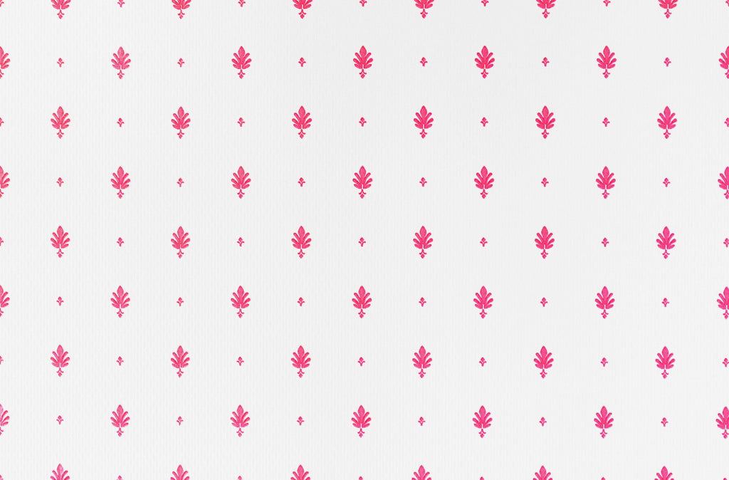 Blossom Crest, peel and stick wallpaper, delicate floral crest motifs repeat across a soft neutral background