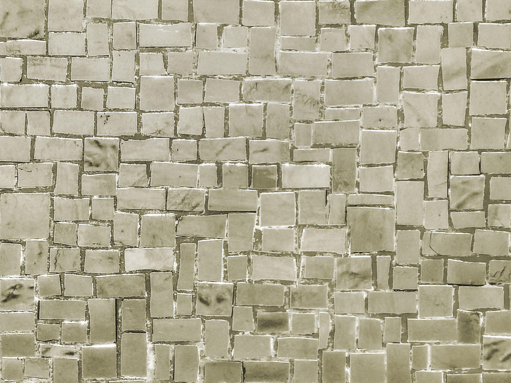Stone Mosaic, peel and stick wallpaper, an organic arrangement of softly veined stone tiles creates a textured mosaic