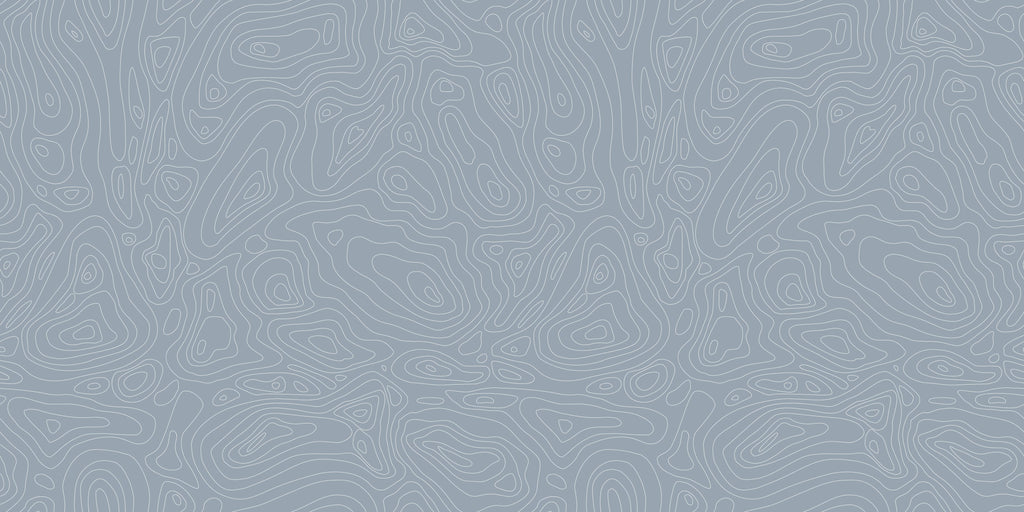 Stone Contours, peel and stick wallpaper, flowing contour lines ripple across a cool gray surface, inspired by topographic
