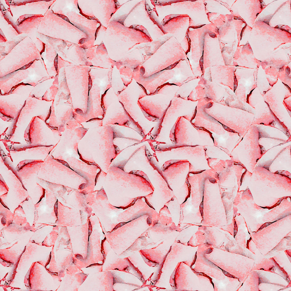Blush Fragments, peel and stick wallpaper, softly layered shapes create an abstract mosaic with a tactile, almost