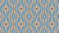 Ikat Weave wallpaper with blue and tan dashes