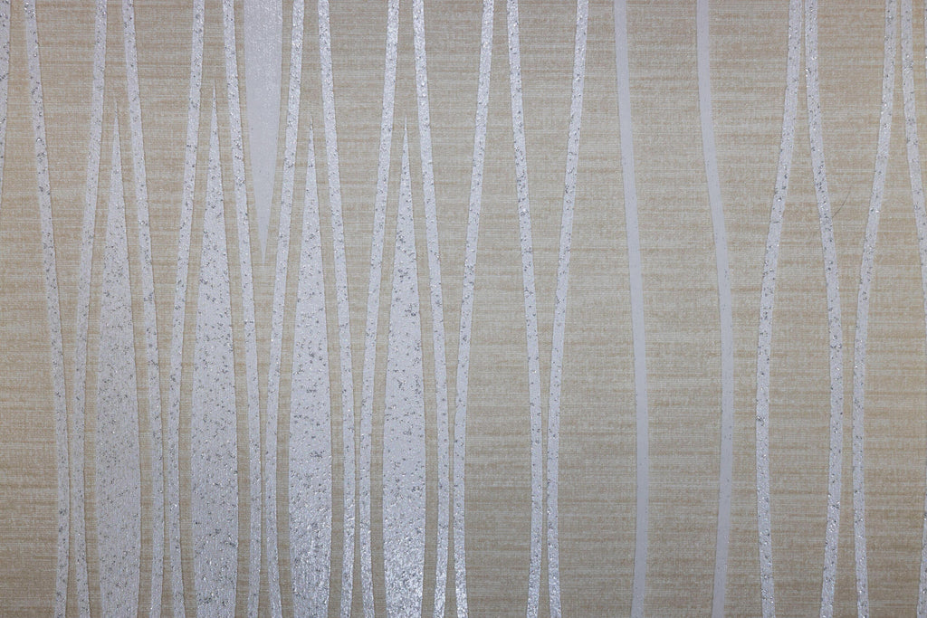 Shimmered Strands, peel and stick wallpaper, elegant vertical ribbons glide across a linen-inspired backdrop, accented