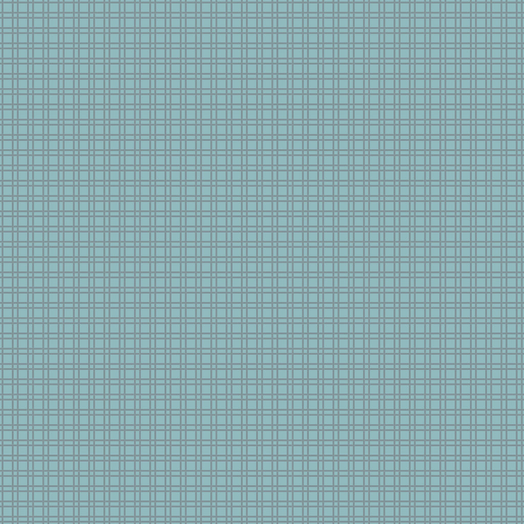 Teal Grid, peel and stick wallpaper, subtle grid pattern wallpaper in soft teal tones