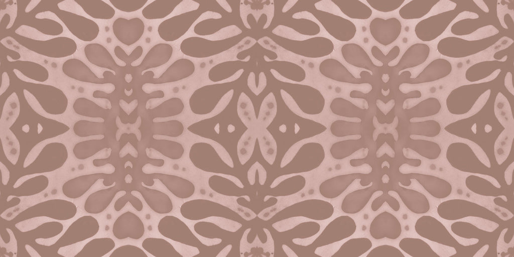 Cocoa Damask wallpaper in cocoa and mauve