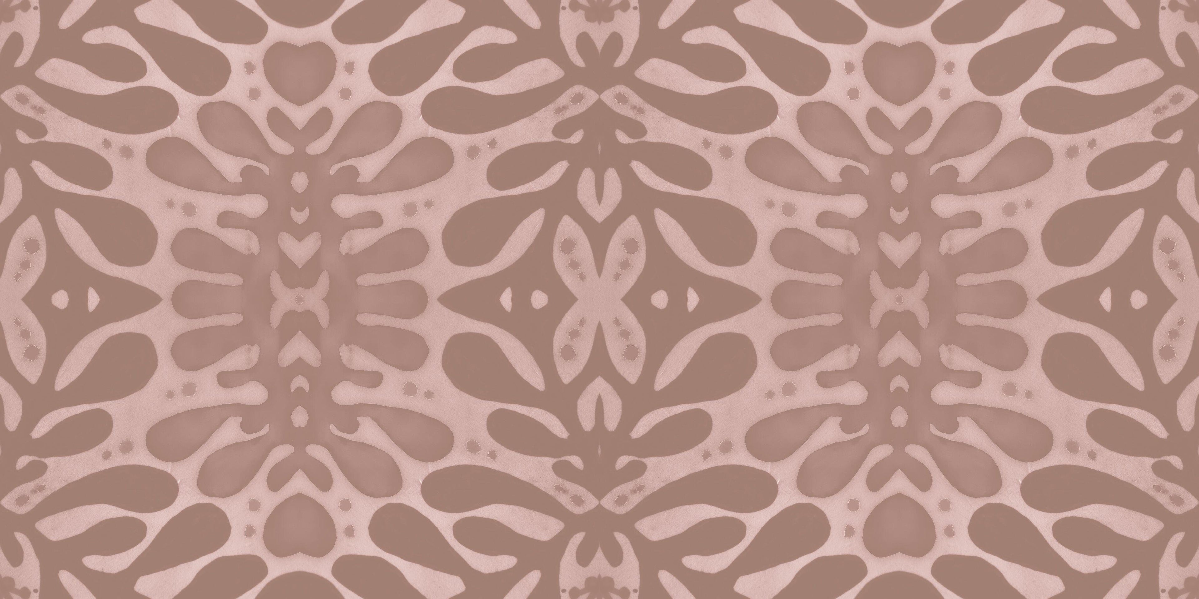 Cocoa Damask wallpaper in cocoa and mauve