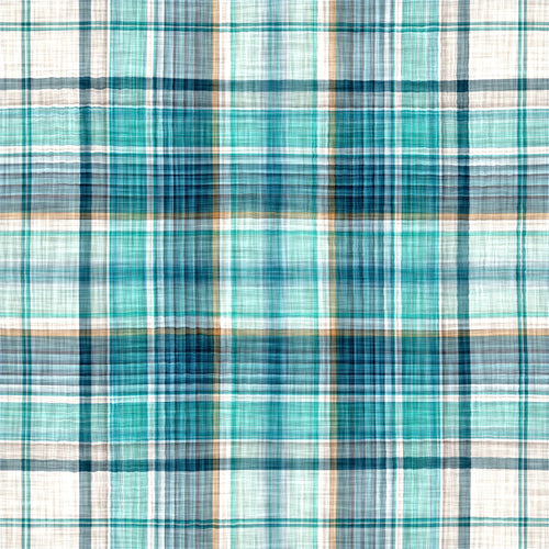Coastal Plaid, peel and stick wallpaper, soft plaid wallpaper blending watercolor textures and intersecting lines