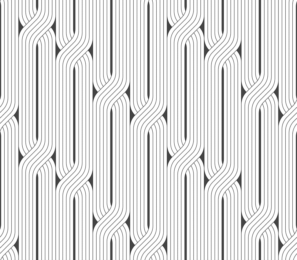 Ribbon Columns, peel and stick wallpaper, elegant geometric wallpaper featuring vertical lines and flowing ribbon-like