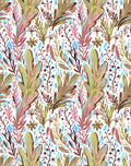 Botanic Sprigs wallpaper with watercolour foliage on cream