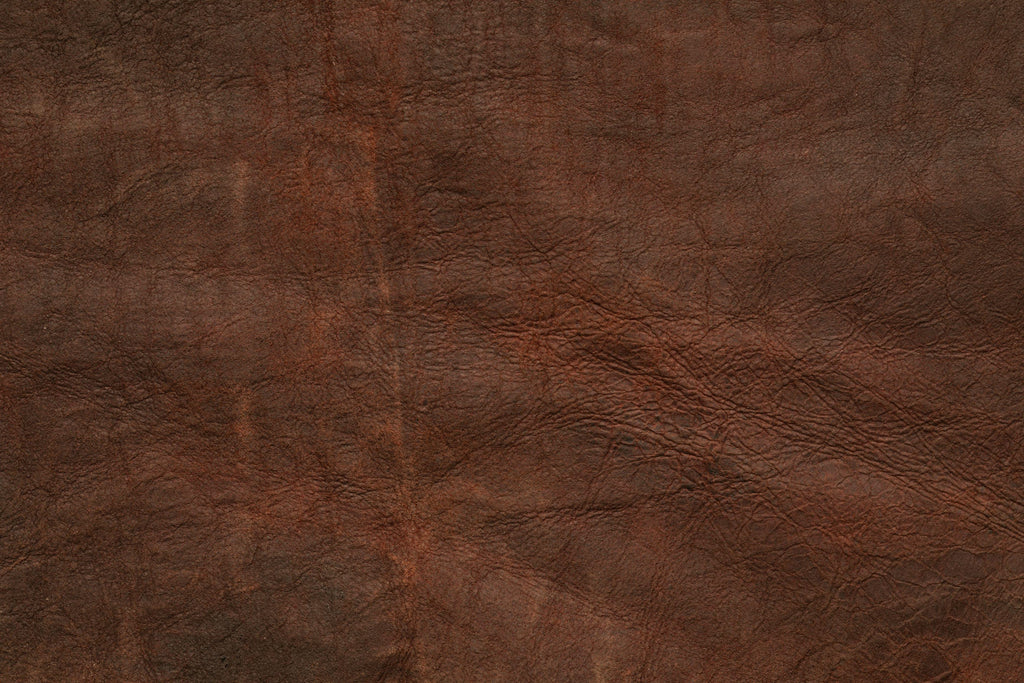 Cognac Leather wallpaper in warm brown grained leather