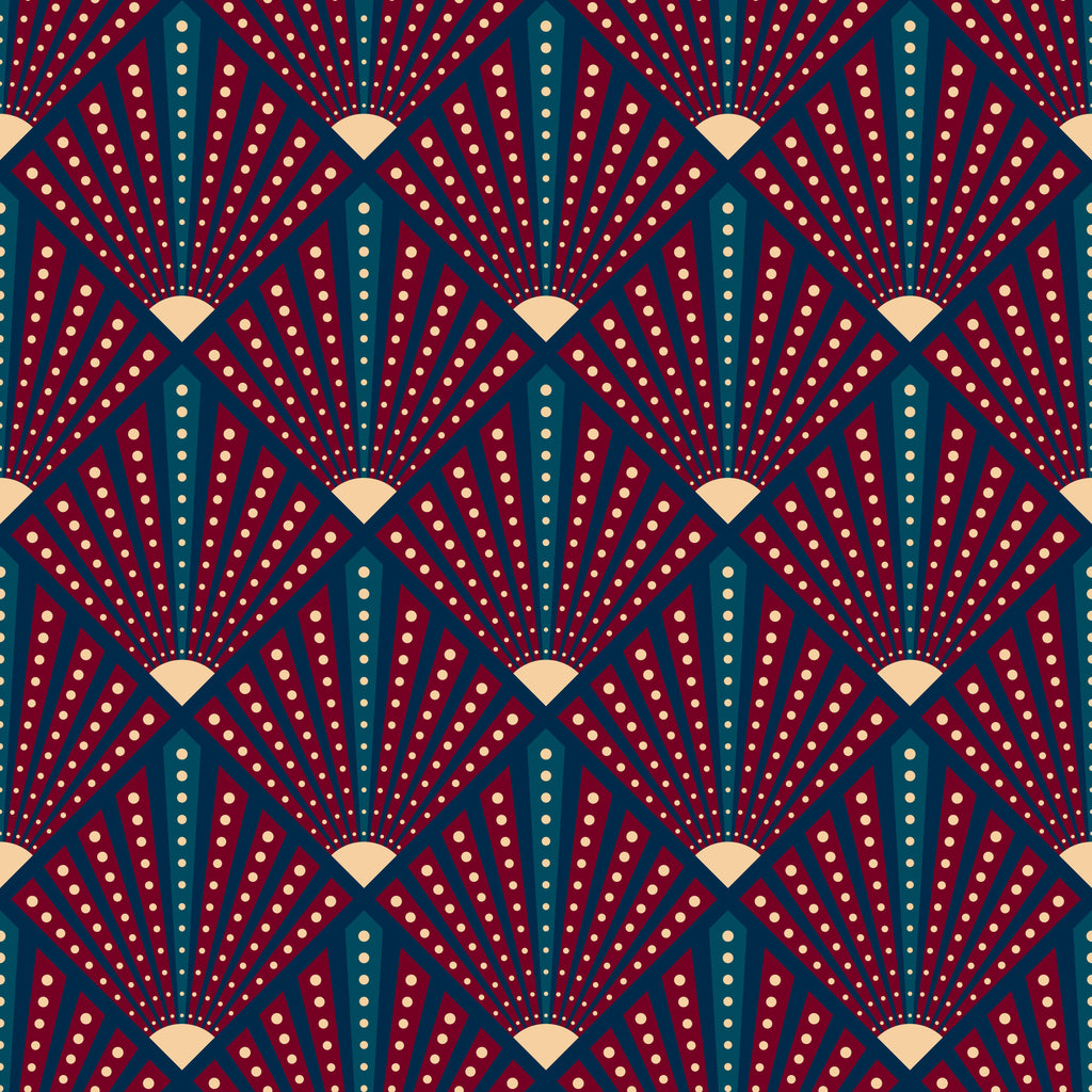 Midnight Deco, peel and stick wallpaper