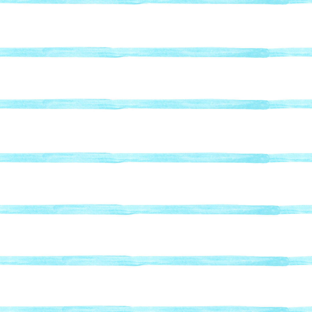 Aqua Lines, peel and stick wallpaper, minimalist watercolor stripe wallpaper featuring soft aqua horizontal lines