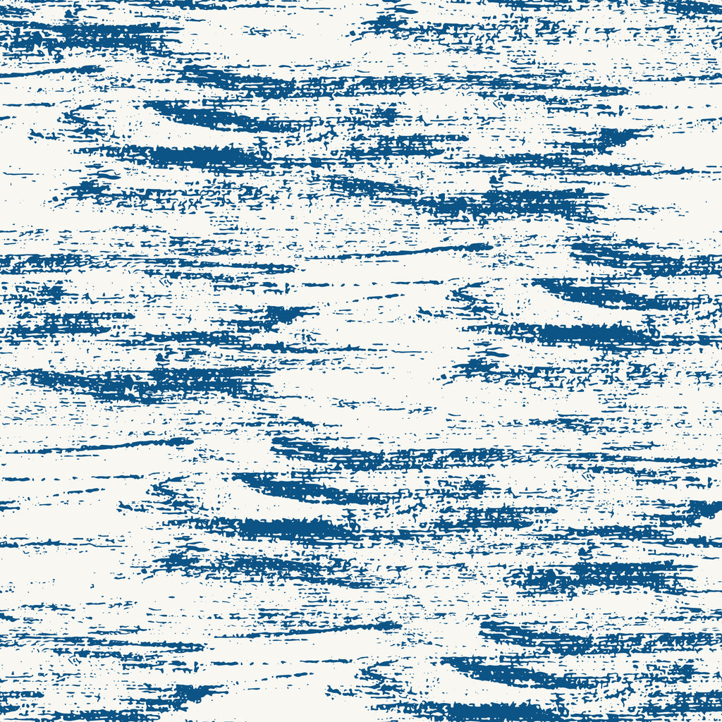 Ocean Brush, peel and stick wallpaper, textured wallpaper featuring layered brushstroke patterns in deep blue