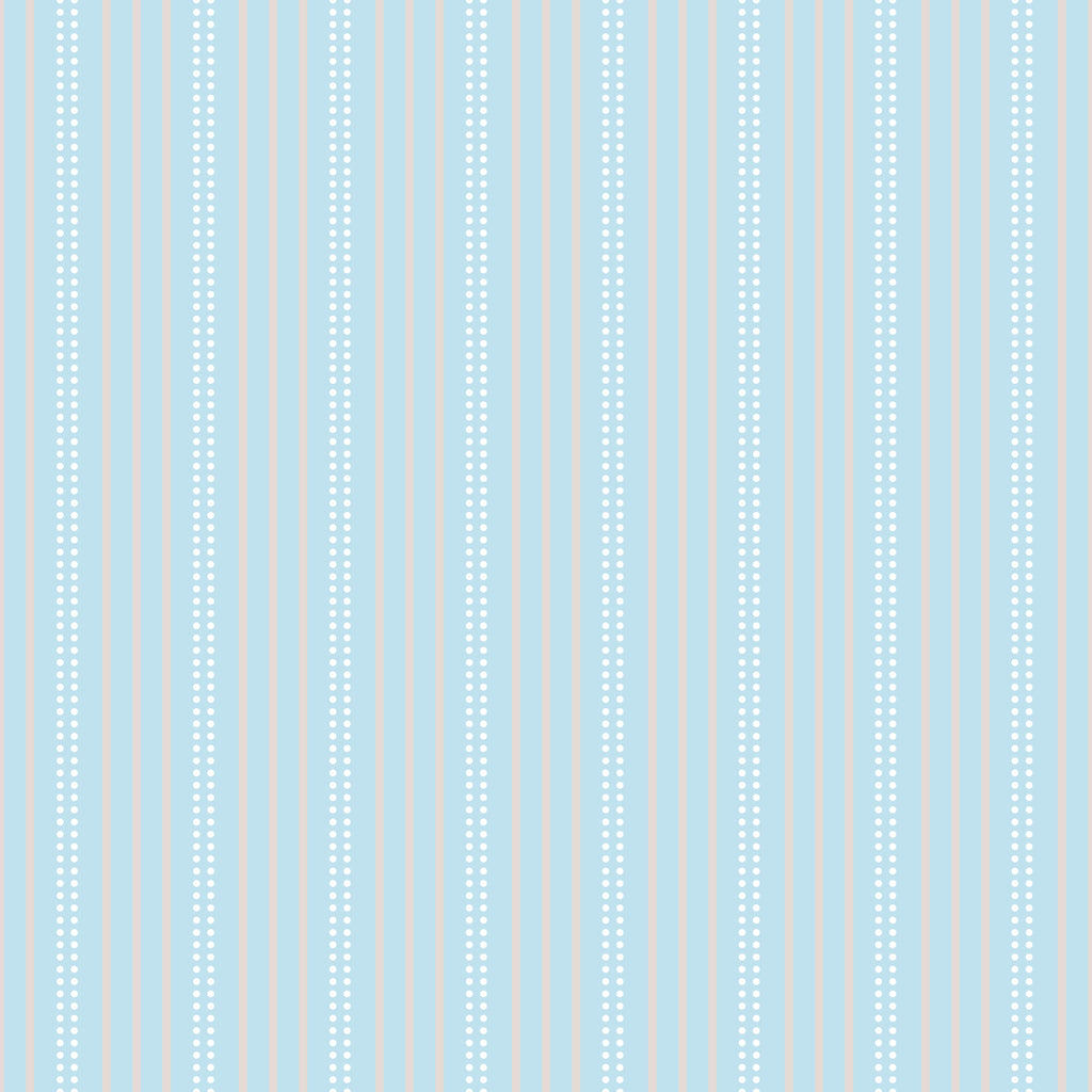 Powder Stripes, peel and stick wallpaper, soft vertical stripes paired with delicate dotted lines create a clean and airy