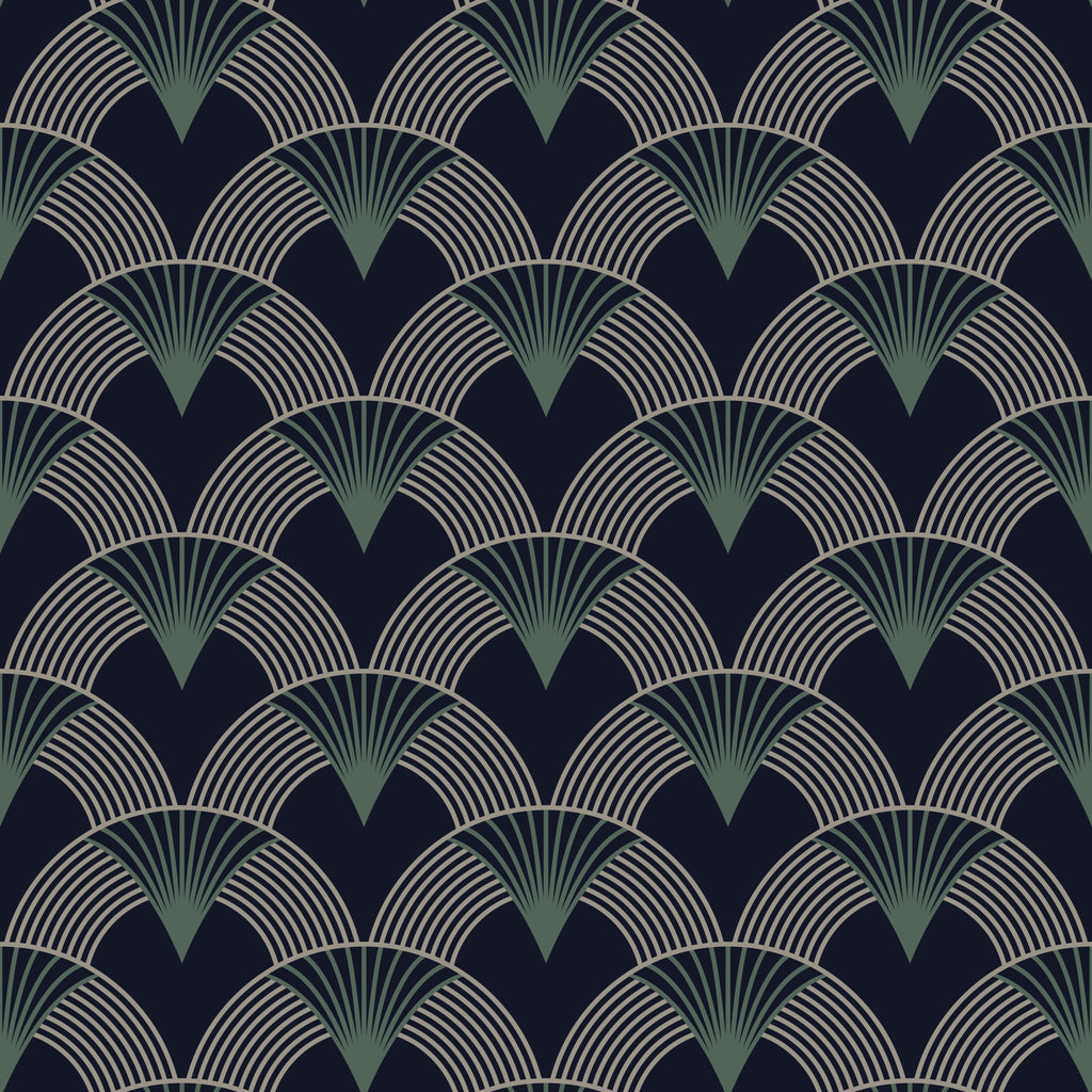 Emerald Arches, peel and stick wallpaper