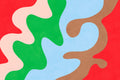 Colour Wave wallpaper with bold coloured wavy ribbons