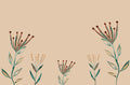 Berry Sprig wallpaper with red berry sprigs on beige