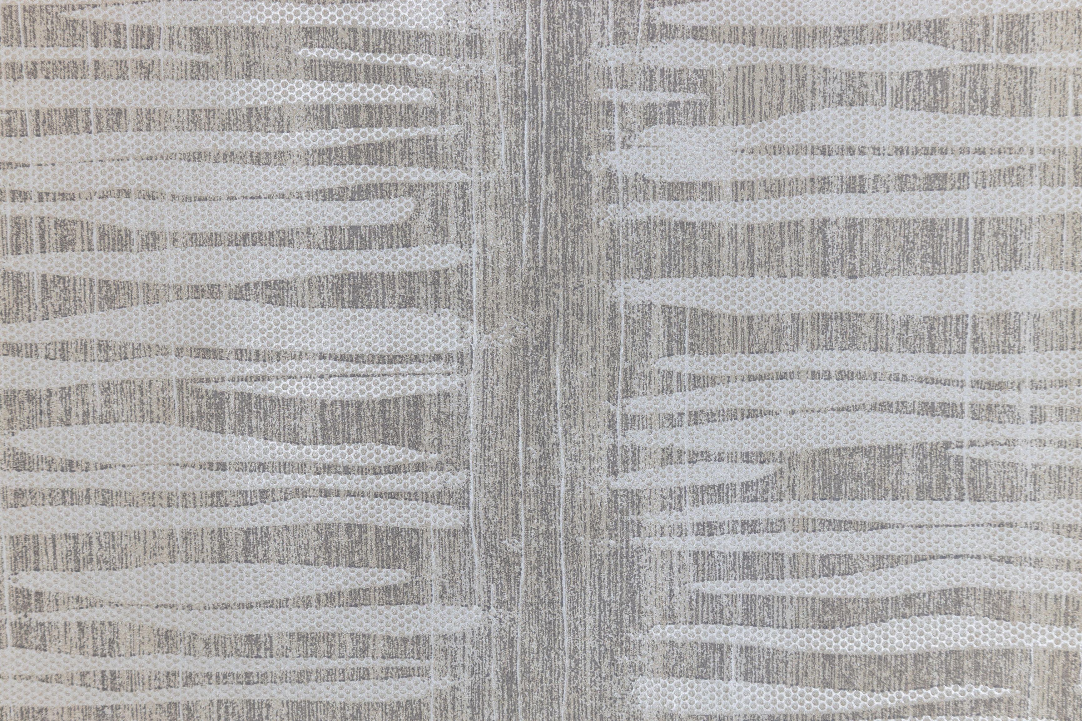Woven Strokes wallpaper with grey and beige brushstrokes