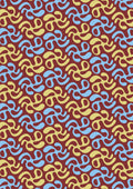 Chain Link wallpaper with interlocking chains in brown and gold