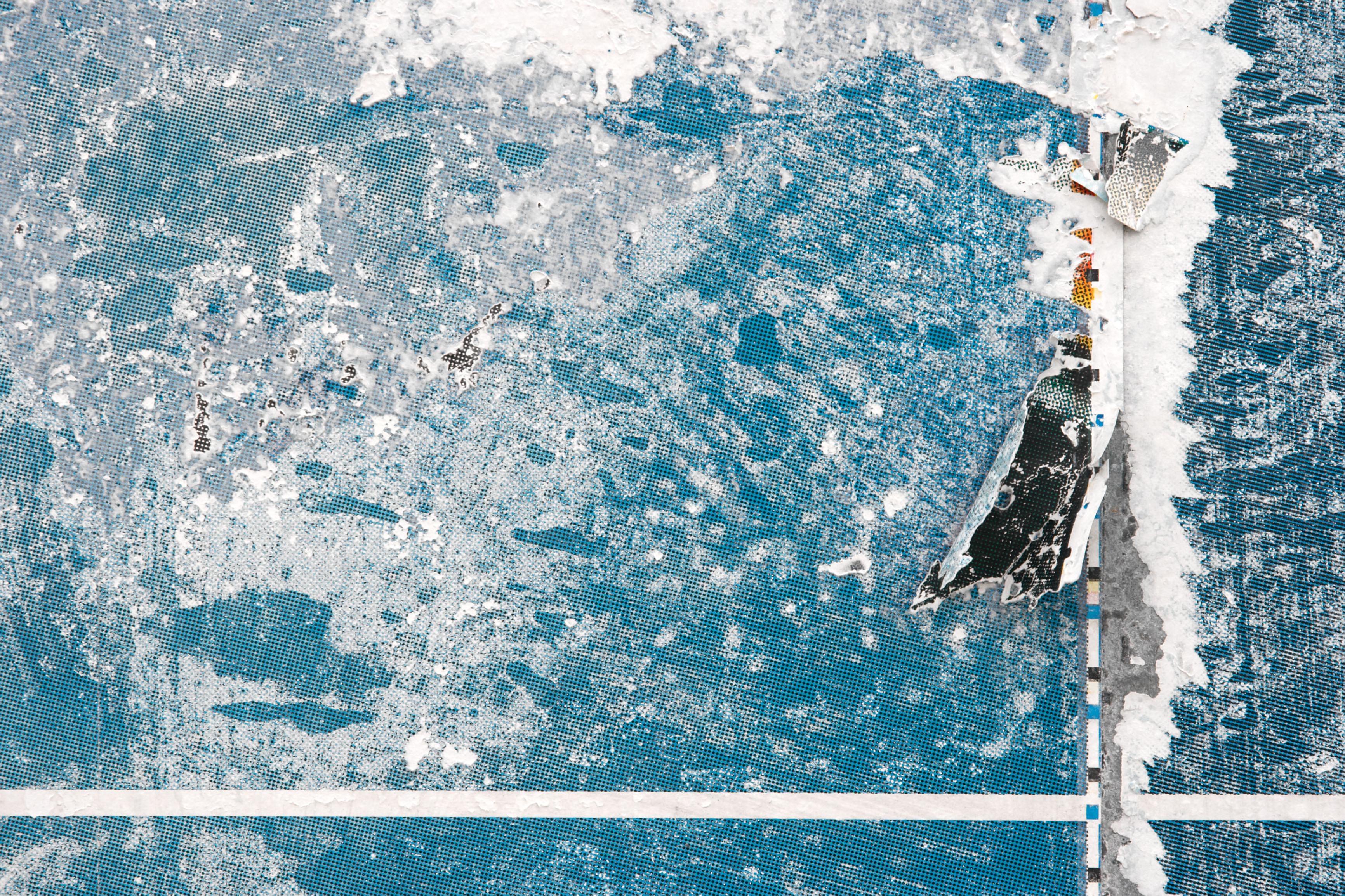 Teal Patina wallpaper with weathered teal paint