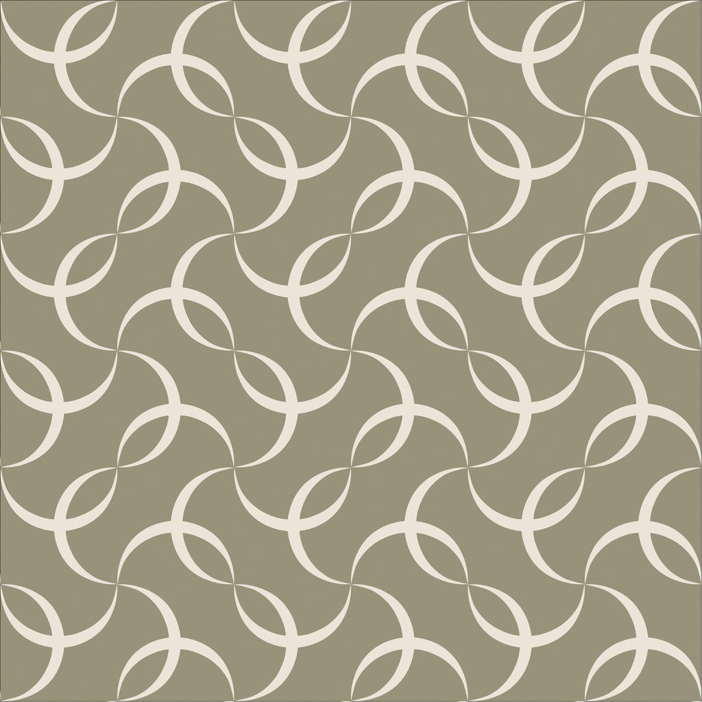Ivory Rings, peel and stick wallpaper, elegant geometric wallpaper featuring interlocking ivory rings forming a flowing