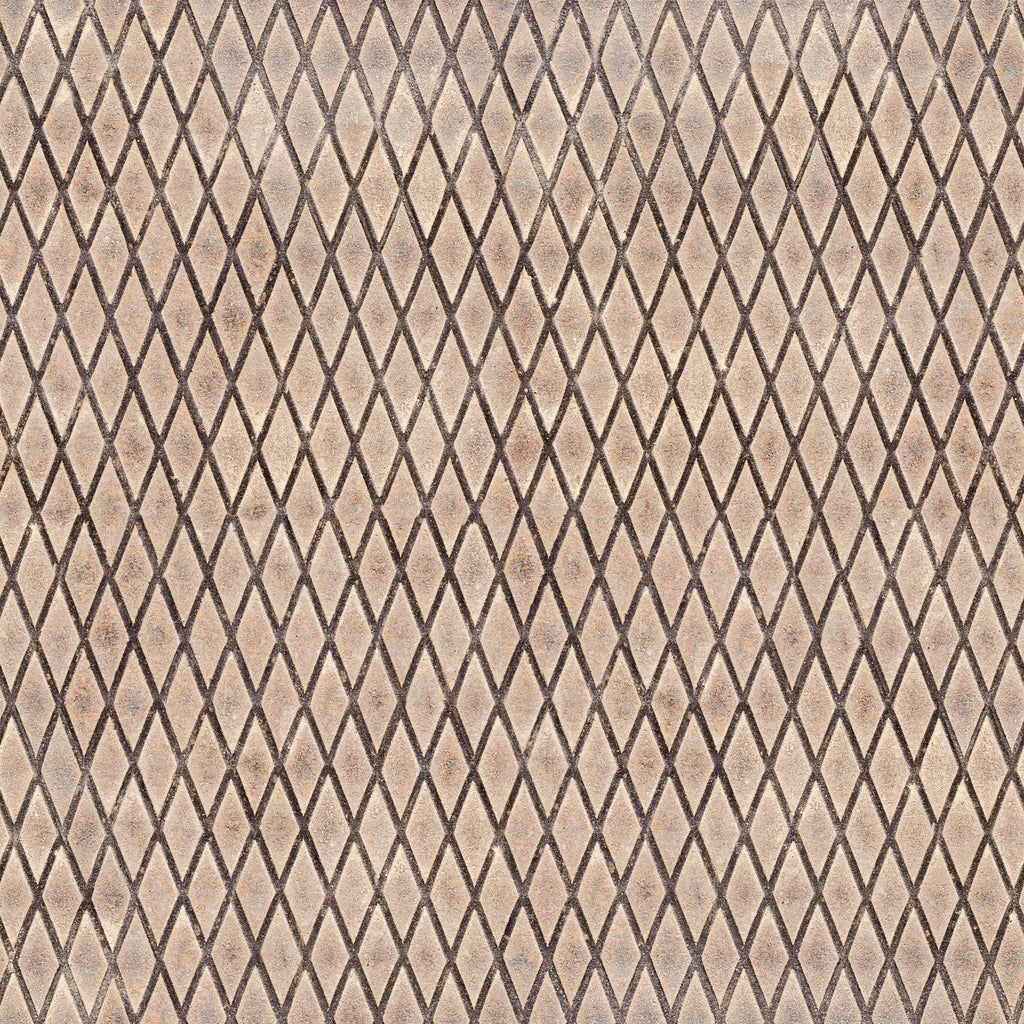 Desert Lattice, peel and stick wallpaper, elongated diamond lines repeat in a refined lattice, blending earthy warmth