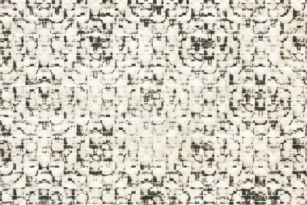 Mosaic Echo, peel and stick wallpaper, this artistic wallpaper blends abstract geometric fragments into a layered mosaic