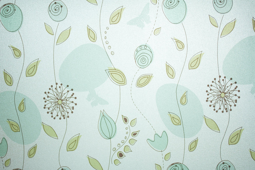 Mint Dandelion wallpaper with dandelions on mint green