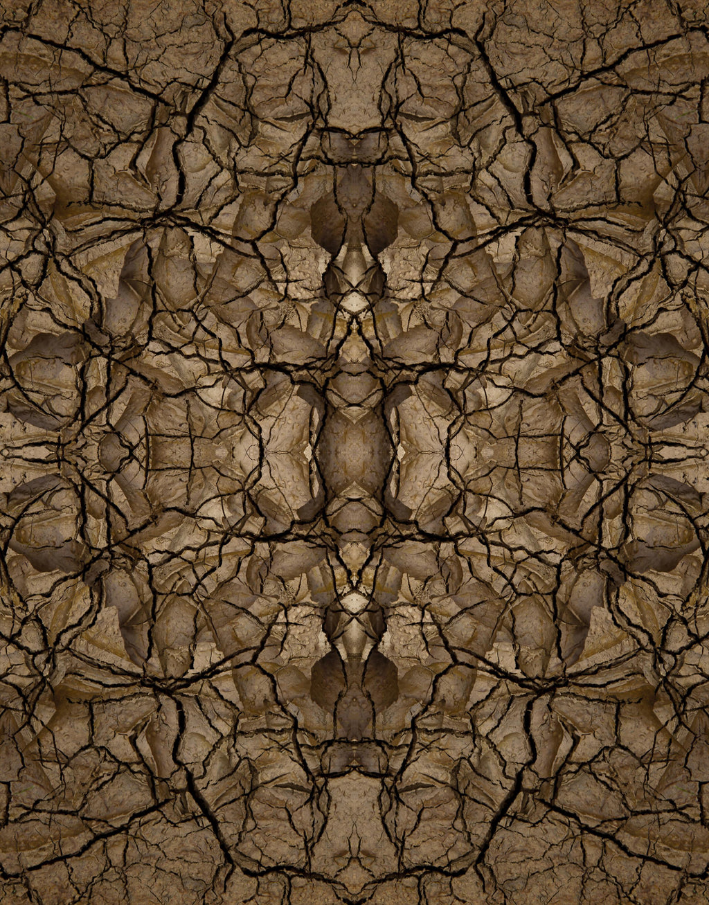 Bronze Crackle wallpaper in deep bronze crackled marble