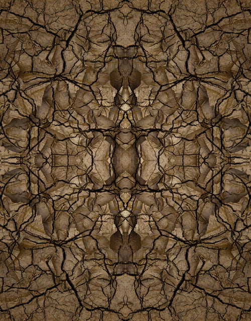 Bronze Crackle wallpaper in deep bronze crackled marble