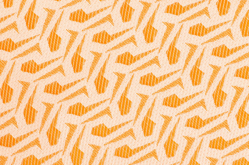 Amber Puzzle wallpaper with orange interlocking shapes