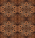 Tigerwood wallpaper with kaleidoscopic brown woodgrain