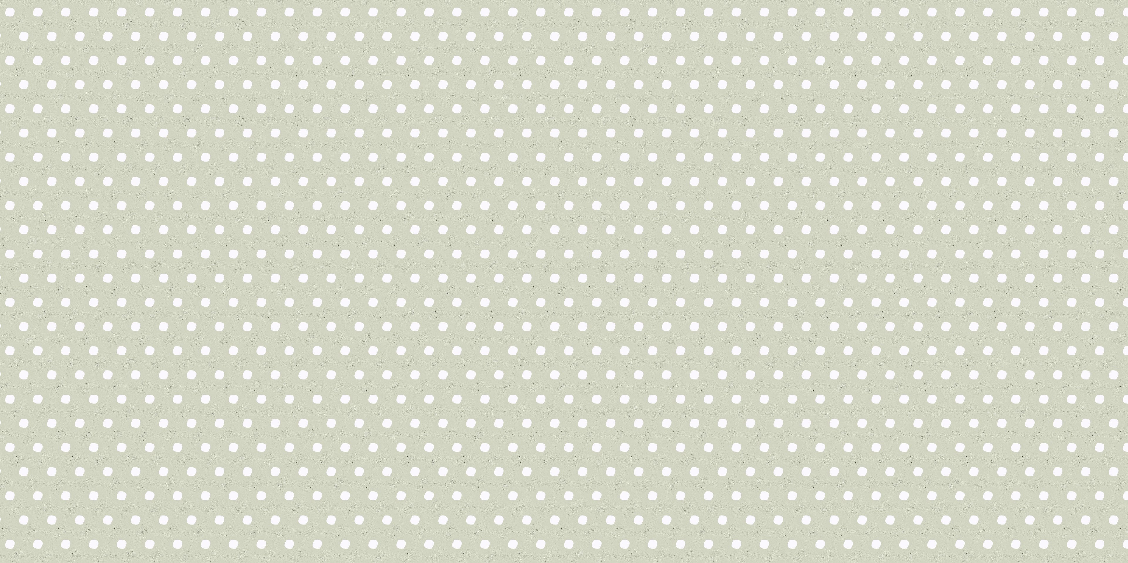 Meadow Dot wallpaper with white polka dots on a soft sage-green ground