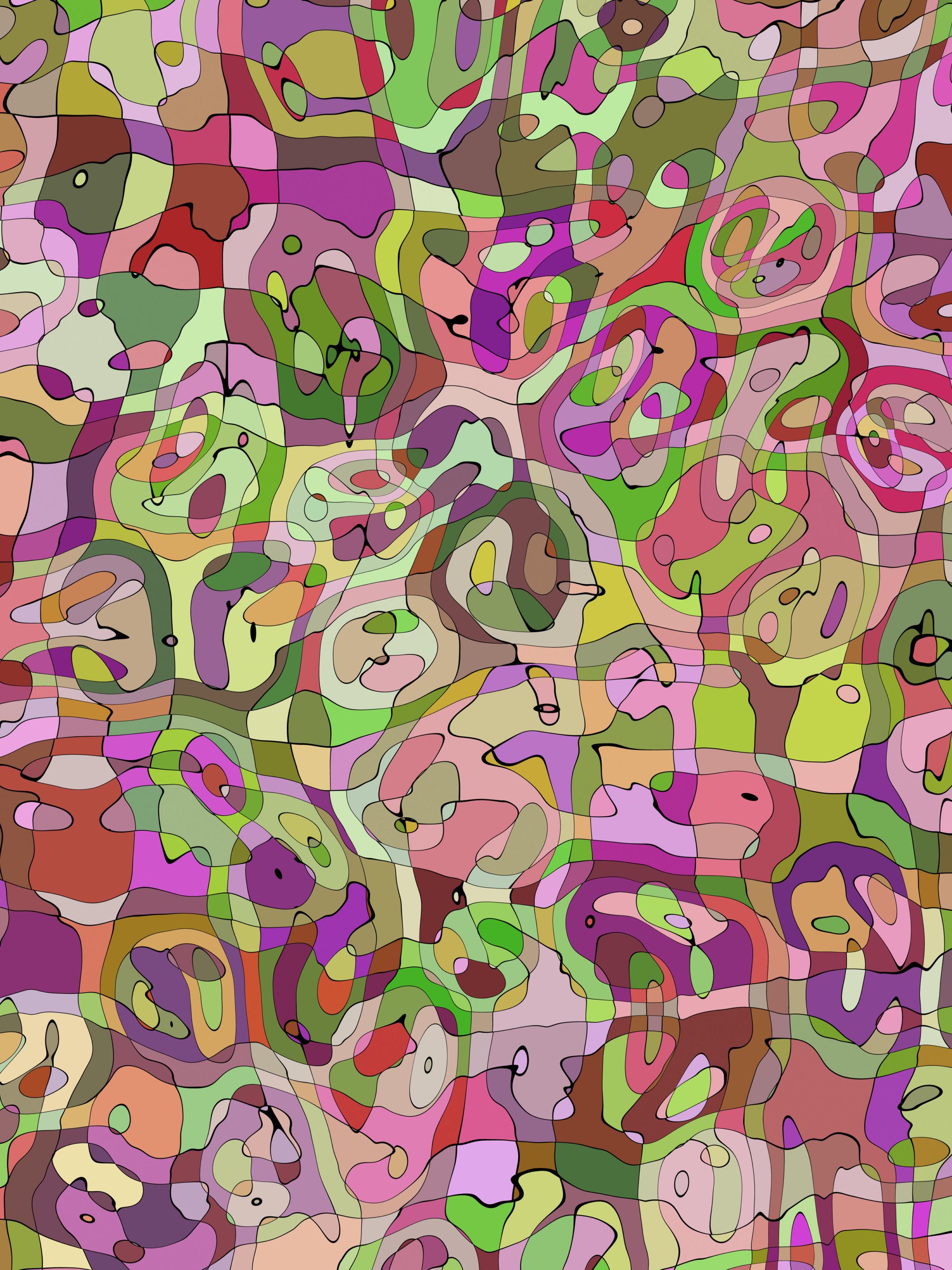 Confetti Mosaic wallpaper with colourful abstract fragments