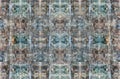 Painterly Plaid wallpaper in brushed blue and teal check