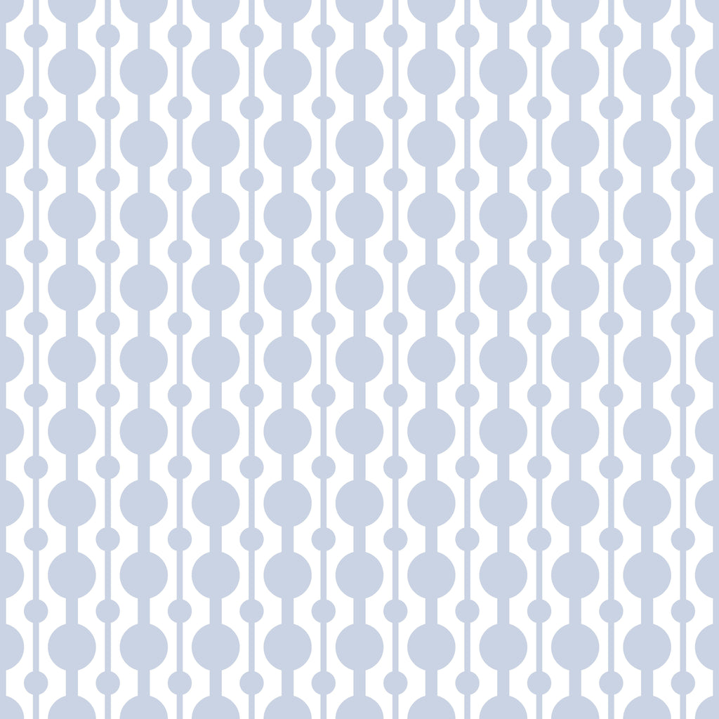 Orb Columns, peel and stick wallpaper, vertical rows of connected circles create a playful yet orderly geometric design