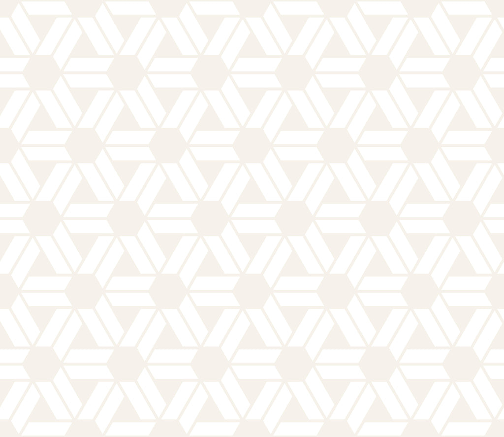 Hexa Path, peel and stick wallpaper, layered hexagonal shapes connect in a repeating geometric flow, creating a modern