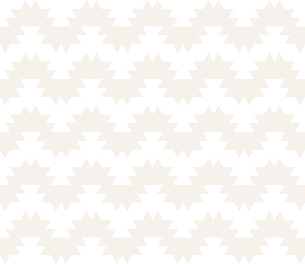 Desert Peaks, peel and stick wallpaper, repeating triangular motifs form a soft geometric landscape inspired by desert