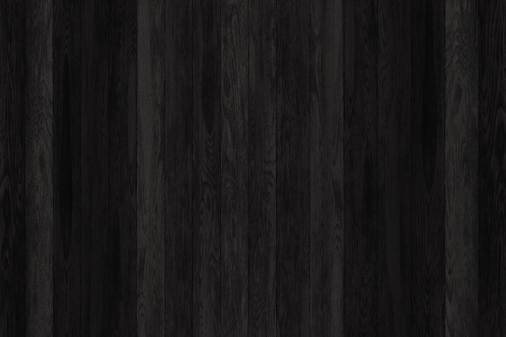 Midnight Timber, peel and stick wallpaper, featuring deep wood grain textures and vertical panel