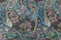 Peacock Paisley wallpaper in teal and gold jewel tones