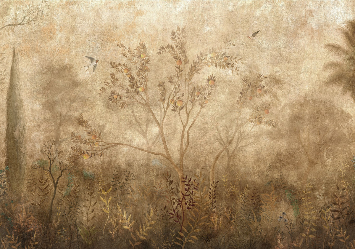 Orange Grove Fresco Mural by Alessandro Scanziani, wallpaper mural