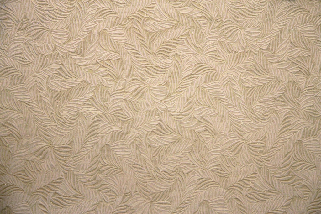 Ivory Leaf wallpaper with embossed leaf texture