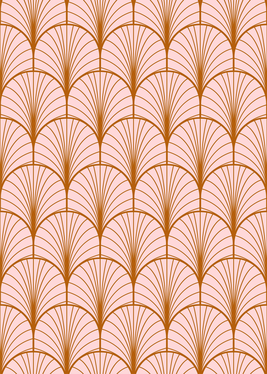 Copper Fans, peel and stick wallpaper