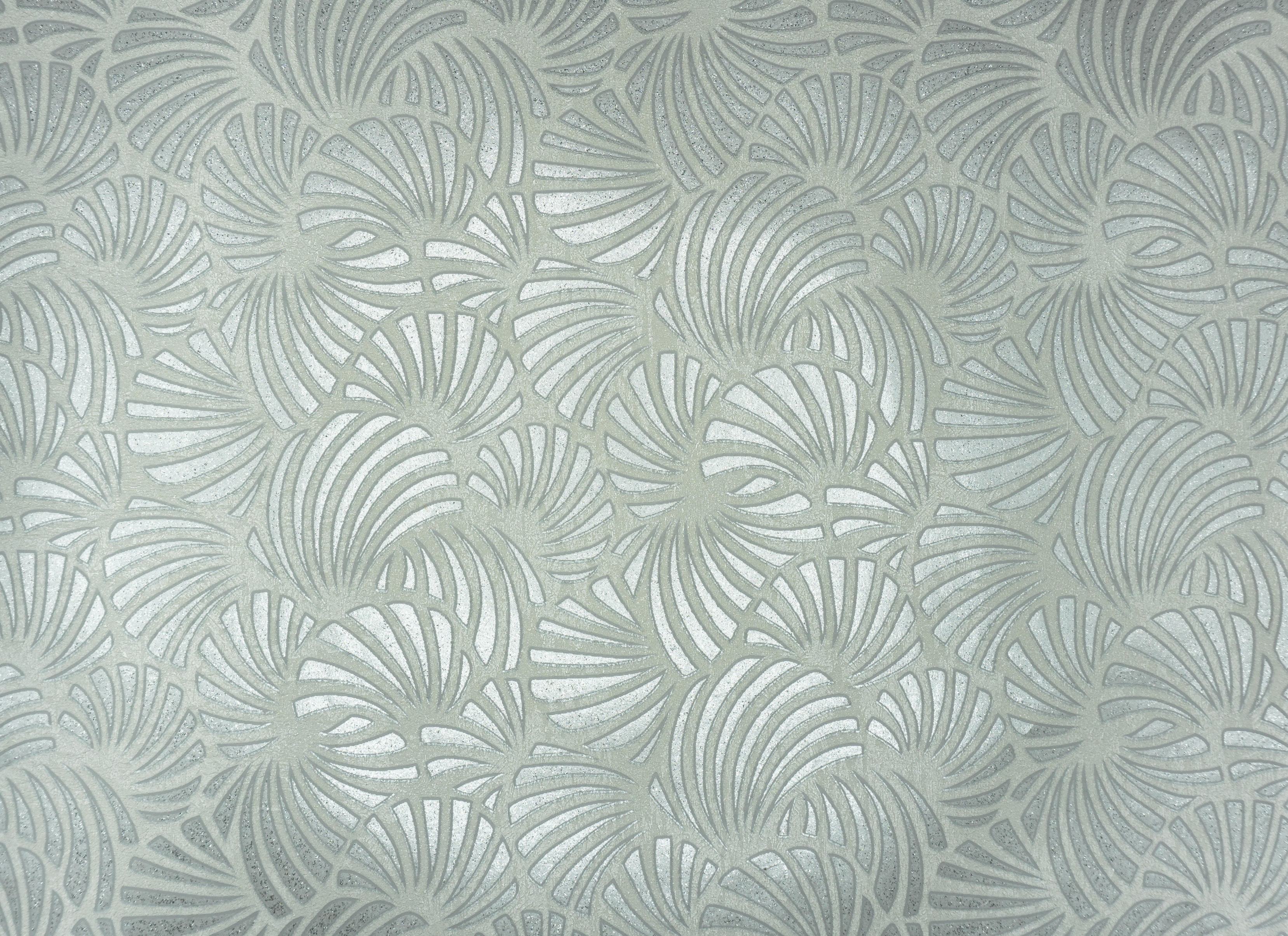 Palm Emboss wallpaper with sage palm fans
