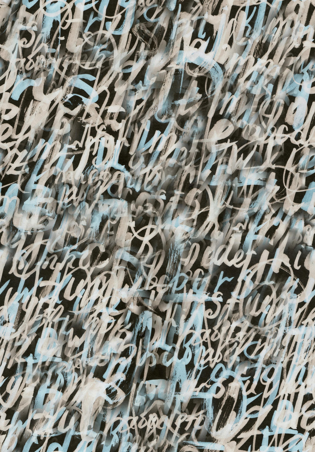 Woven Net wallpaper with blue and cream mesh