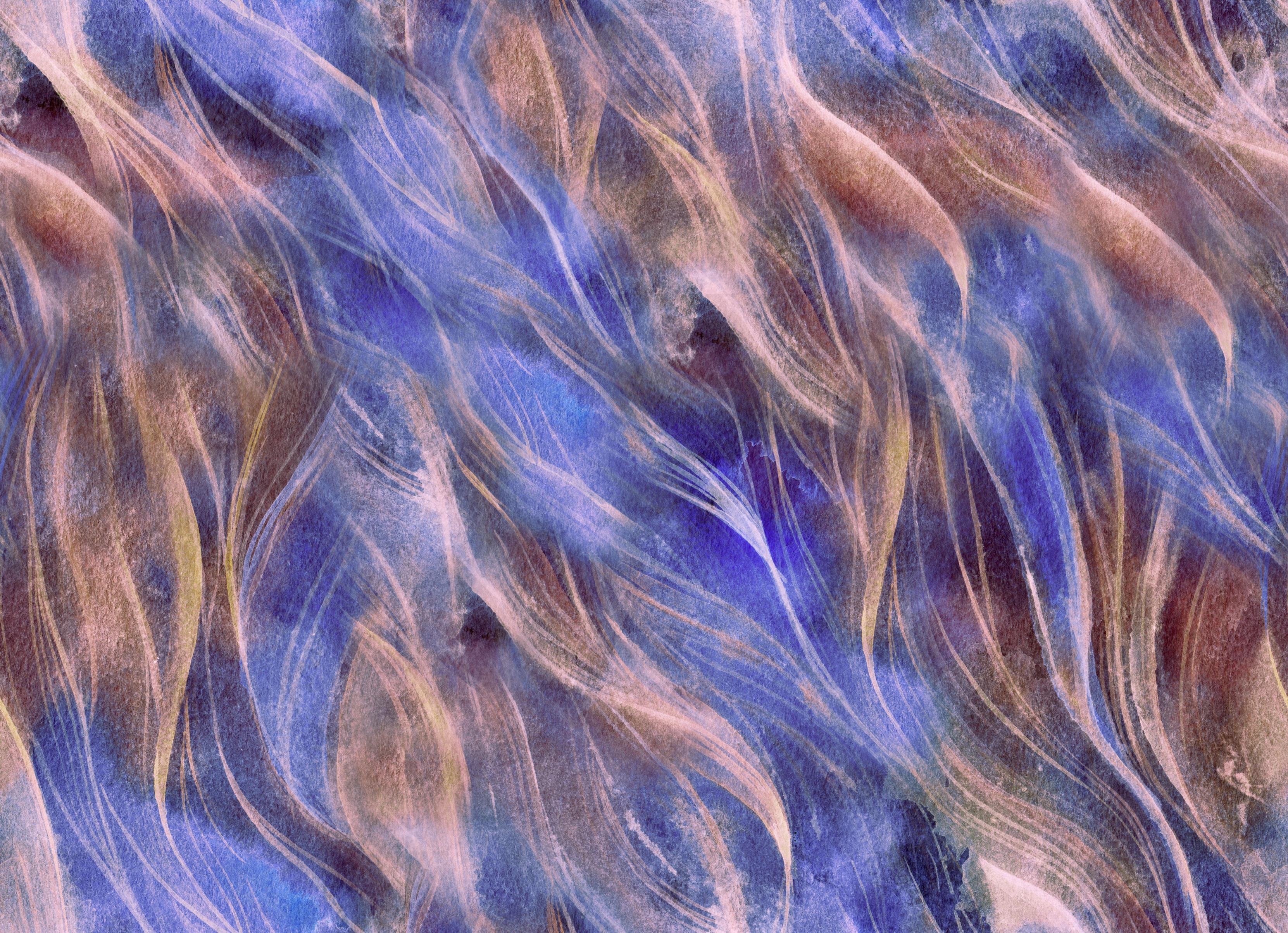 Aurora Plume wallpaper with purple and blue feathers